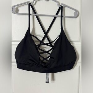 Black Strappy Sports Bra